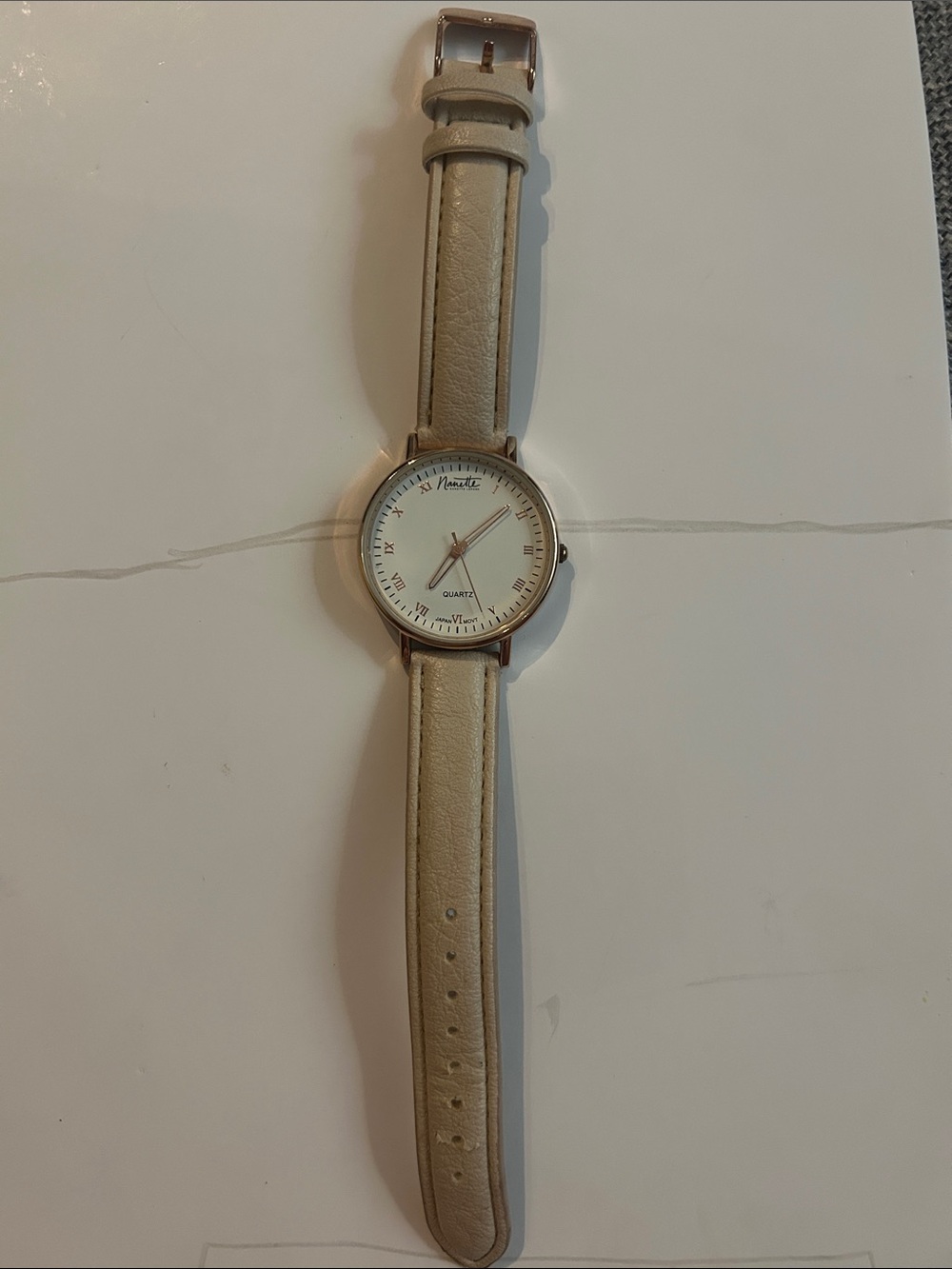 Nanette Lepore Quartz Nude Band Rose Gold Watch